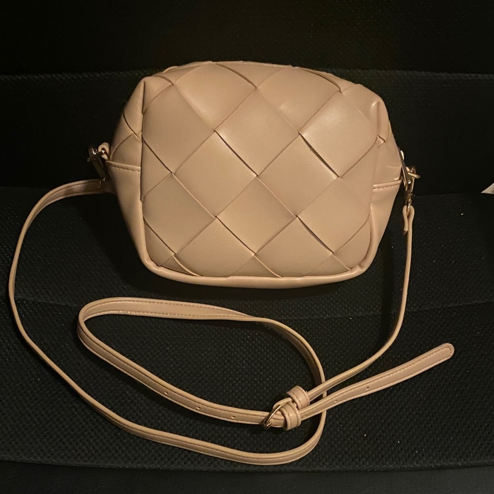a new day Beige Woven Crossbody Bag